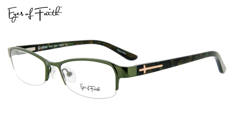 !@ Eyes Of Faith 1013 Olive Green Designer Prescription Glasses Buy Now